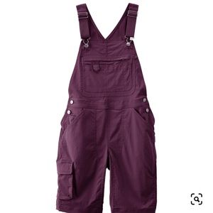 Duluth heirloom garden short overalls mulberry